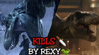 Every Human Kill by Rexy The T Rex in the Jurassic Franchise [upl. by Loraine]