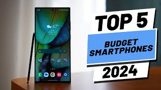 Top 5 BEST Budget Smartphones in 2024 [upl. by Tavish116]