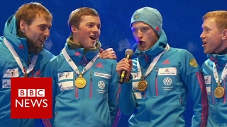 Wrong Russian anthem played for gold medallists  BBC News [upl. by Aday]