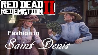 Red Dead Redemption 2 Saint Denis Fashion  Outfits [upl. by Nednyl533]