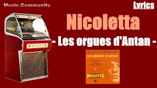 lyrics  Nicoletta  Les Orgues dAntan French version of quotA Whiter Shade Of Palequot [upl. by Ocirederf]