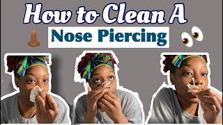 How To Clean A New Nose Piercing 👀 [upl. by Reid]