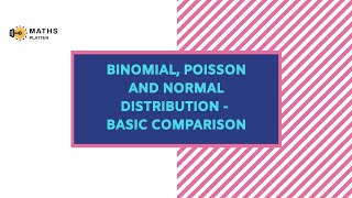 Binomial  Poisson and Normal Distribution  A basic comparison [upl. by Aramak]