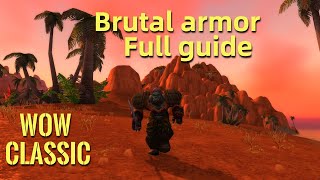 WoW ClassicFull guide for Warrior Brutal Armor questline [upl. by Quinby]