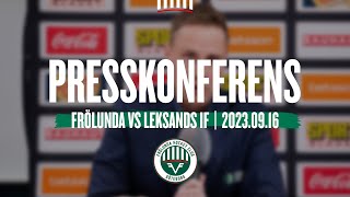 Presskonferensen efter Frölunda  Leksand [upl. by Ellivnarg]