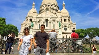 PARIS WALK  SacréCoeur Basilica in Montmartre  France [upl. by Erlin]