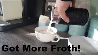 How to Get More Froth from Your Nespresso Coffee Aeroccino  Nespresso tips and help [upl. by Leilamag958]