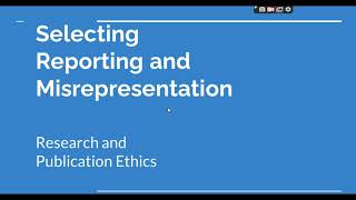 Selective Reporting and Misrepresentation of data Research and Publication ethics Phd coursework [upl. by Natka]