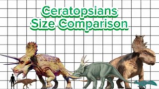 Ceratopsians Size Comparison [upl. by Odoric326]