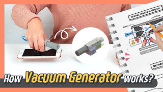 How VACUUM GENERATOR works Vacuum Ejector Animation  Sub [upl. by Lamb]