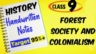 CBSC Class 9 History Chapter 4  Forest Society And Colonialism  Notes marksupstudy [upl. by Harret]