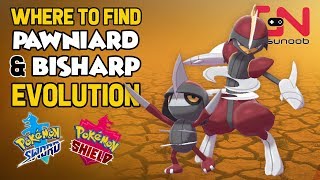 Where to find Pawniard amp Bisharp  How to Evolve  Pokemon Sword and Shield Evolution [upl. by Ithaman]