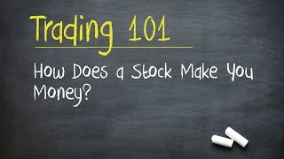 Trading 101 How Does a Stock Make You Money [upl. by Yerak728]