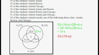 Venn Diagrams and Sets 07 [upl. by Orianna]