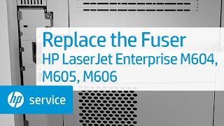 Replace the Fuser  HP LaserJet Enterprise M604 M605 M606 Printers  HP Support [upl. by Milena]