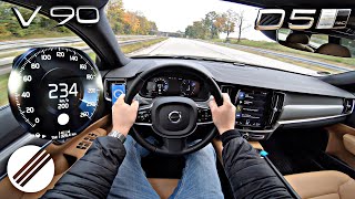 VOLVO V90 D5 20 AWD TOP SPEED AUTOBAHN POV DRIVE 🏎 [upl. by Eseeryt]