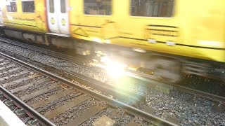 Merseyrail 507 009 making arcs at Birkdale station [upl. by Anwaf563]