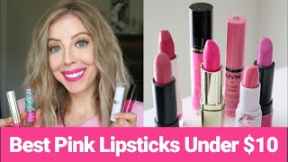 Best Pink Lipsticks at the Drugstore Under 10 [upl. by Maggio]