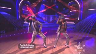 Karina Smirnoff and Corbin Bleu dancing Freestyle on DWTS 11 25 13 [upl. by Adnilam]