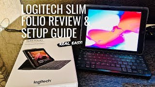 Logitech Slim Folio Keyboard Review amp Setup [upl. by Quinta746]