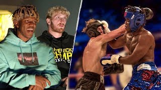 KSI amp Logan Paul Rewatch The First Boxing Fight  40 Days [upl. by Farra]