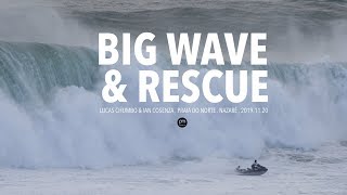 An Incredible Rescue  Raw Footage  Nazaré Portugal  20191120 Surf Big Waves 4K [upl. by Lyns]