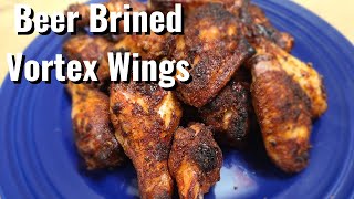 Beer Brined Chicken Wings I Weber Kettle Vortex I Smoked Chicken Wings [upl. by Meara]