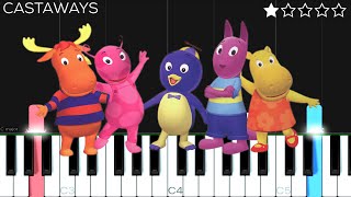 The Backyardigans  Castaways  EASY Piano Tutorial [upl. by Olnee260]